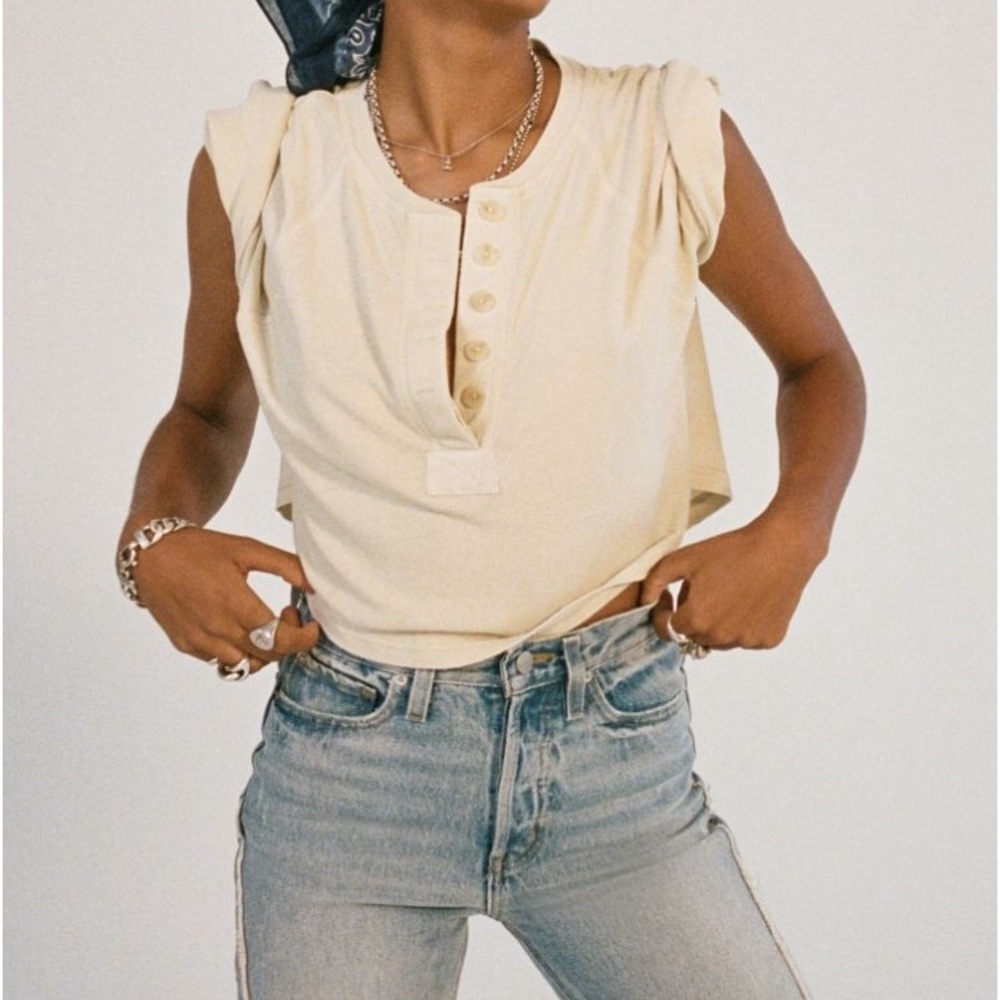 SOLD—BDG Lily Cropped Henley Top